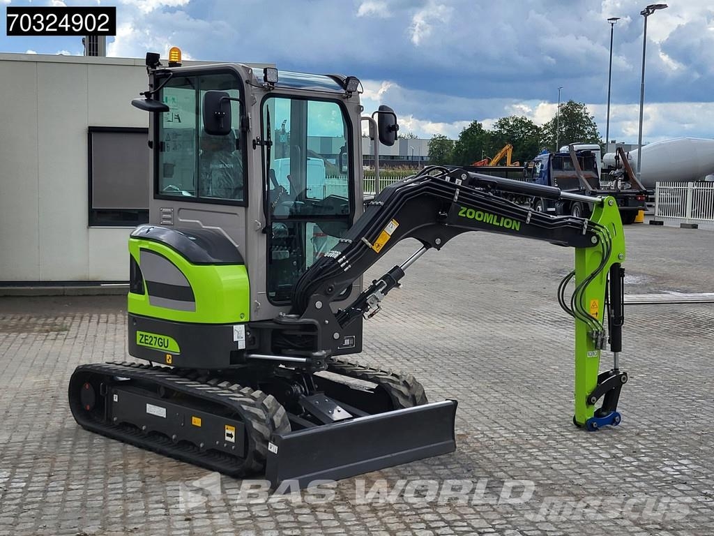 Zoomlion ZE27 GU KUBOTA ENGINE - CW / 3 BUCKETS - CE CERTIF حفارات صغيرة أقل من 7 طن (حفارات صغيرة)