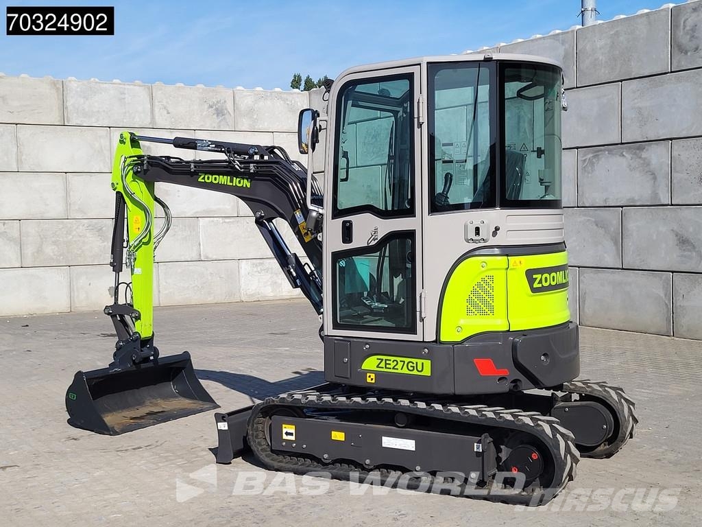 Zoomlion ZE27 GU KUBOTA ENGINE - CW / 3 BUCKETS - CE CERTIF Minigraafmachines < 7t