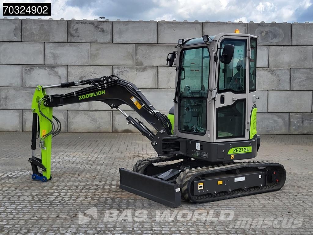 Zoomlion ZE27 GU KUBOTA ENGINE - CW / 3 BUCKETS - CE CERTIF حفارات صغيرة أقل من 7 طن (حفارات صغيرة)