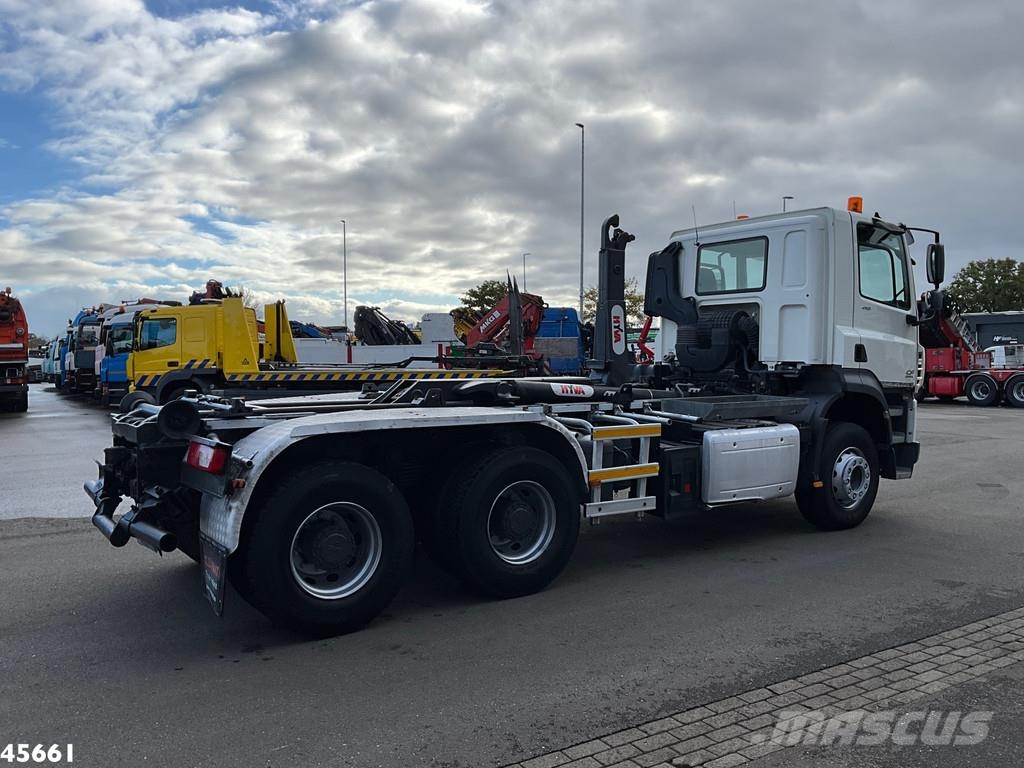 DAF FAT CF 410 Euro 6 6x4 Hyvalift 20 Ton haakarmsyste Камиони с кран с кука