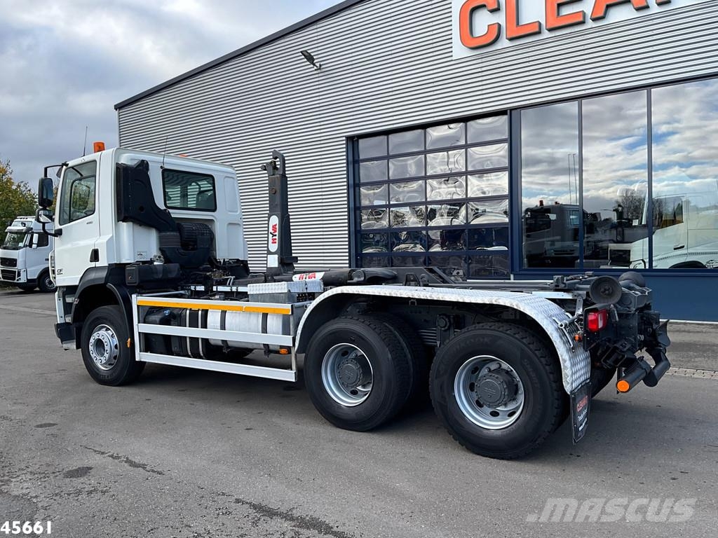 DAF FAT CF 410 Euro 6 6x4 Hyvalift 20 Ton haakarmsyste Камиони с кран с кука
