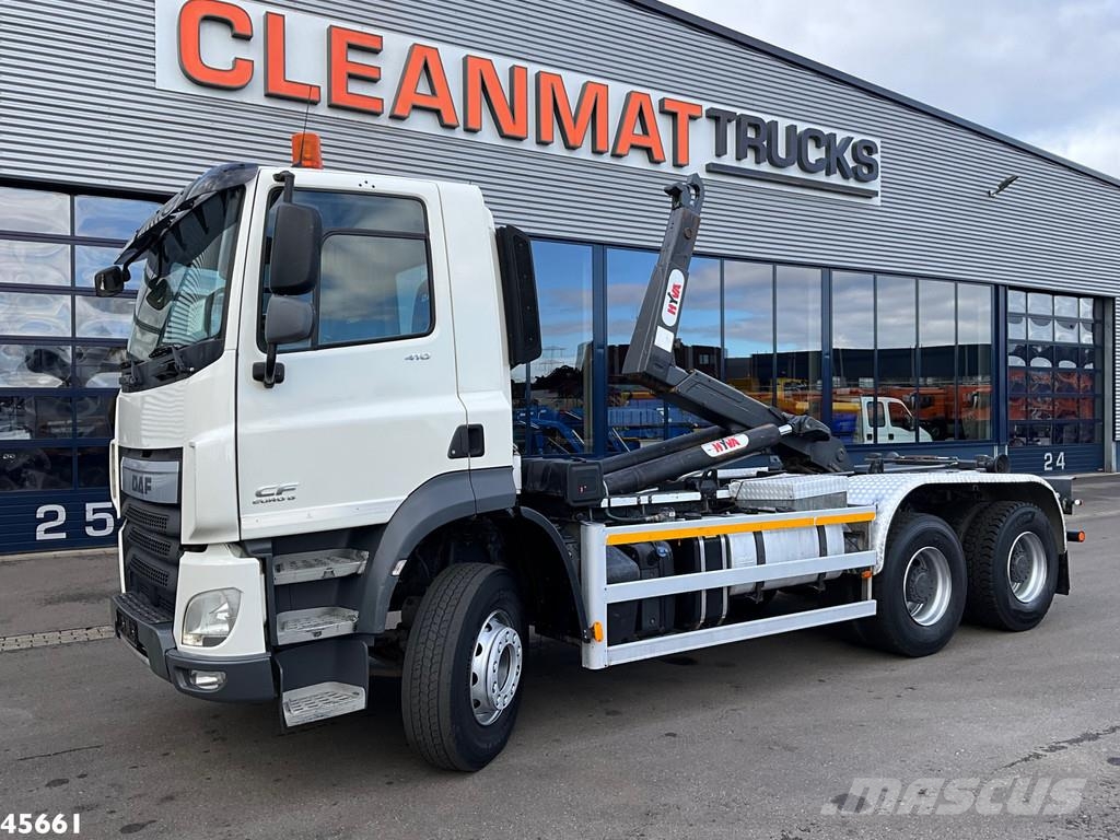 DAF FAT CF 410 Euro 6 6x4 Hyvalift 20 Ton haakarmsyste Камиони с кран с кука