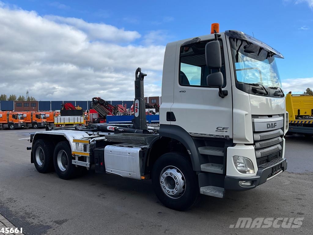 DAF FAT CF 410 Euro 6 6x4 Hyvalift 20 Ton haakarmsyste Камиони с кран с кука