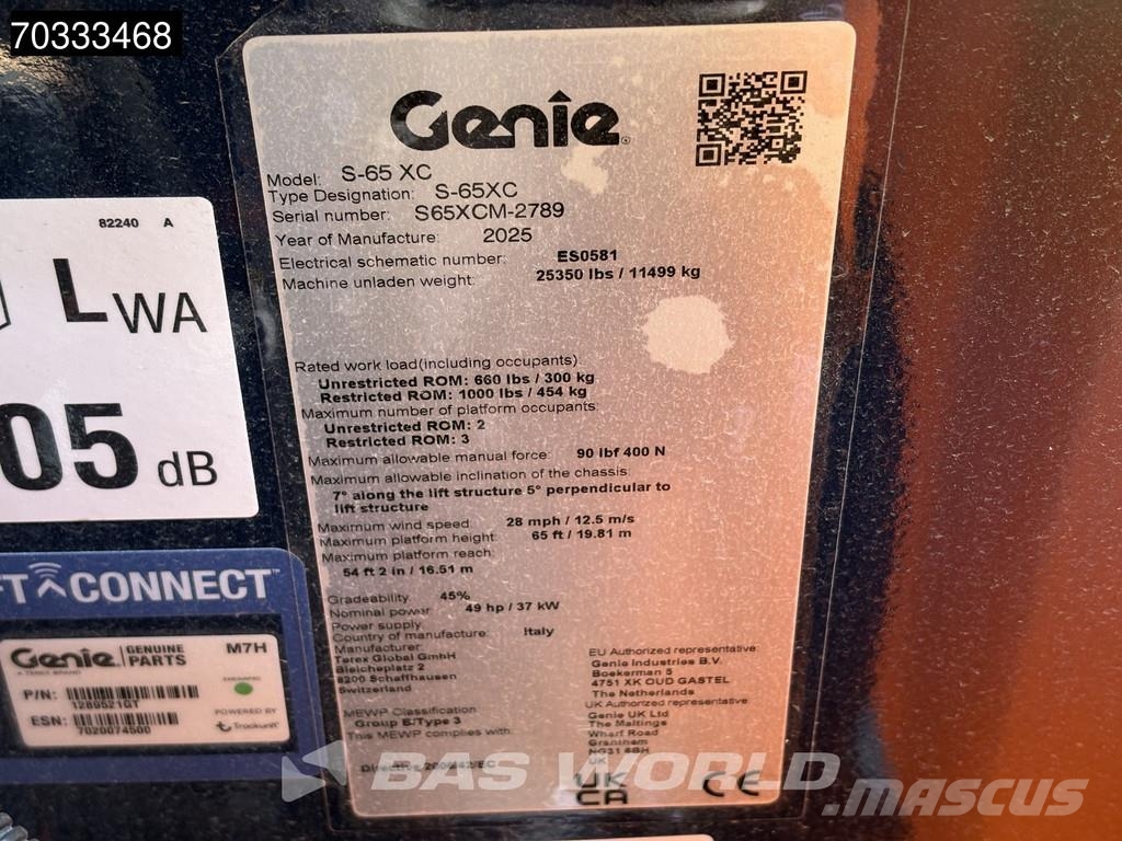 Genie S-65 XC 기타 승강기와 플랫폼