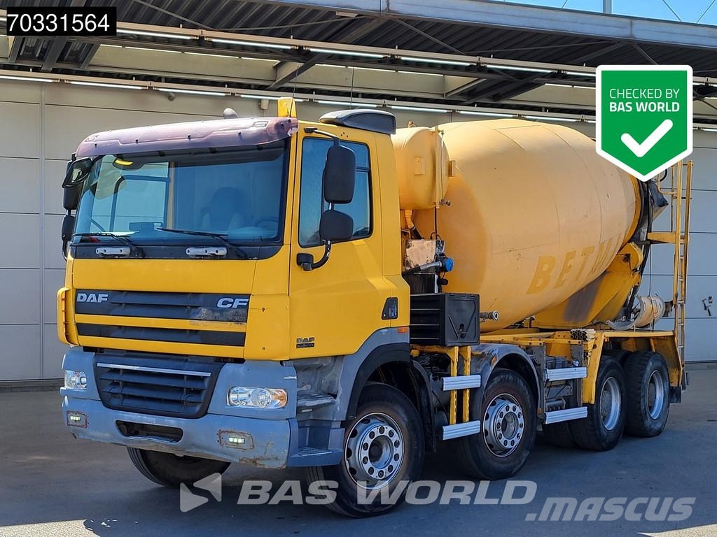 DAF CF85.360 CF 8X4 9m3 Mixer Steelsuspension Big-Axle Camiones hormigonera