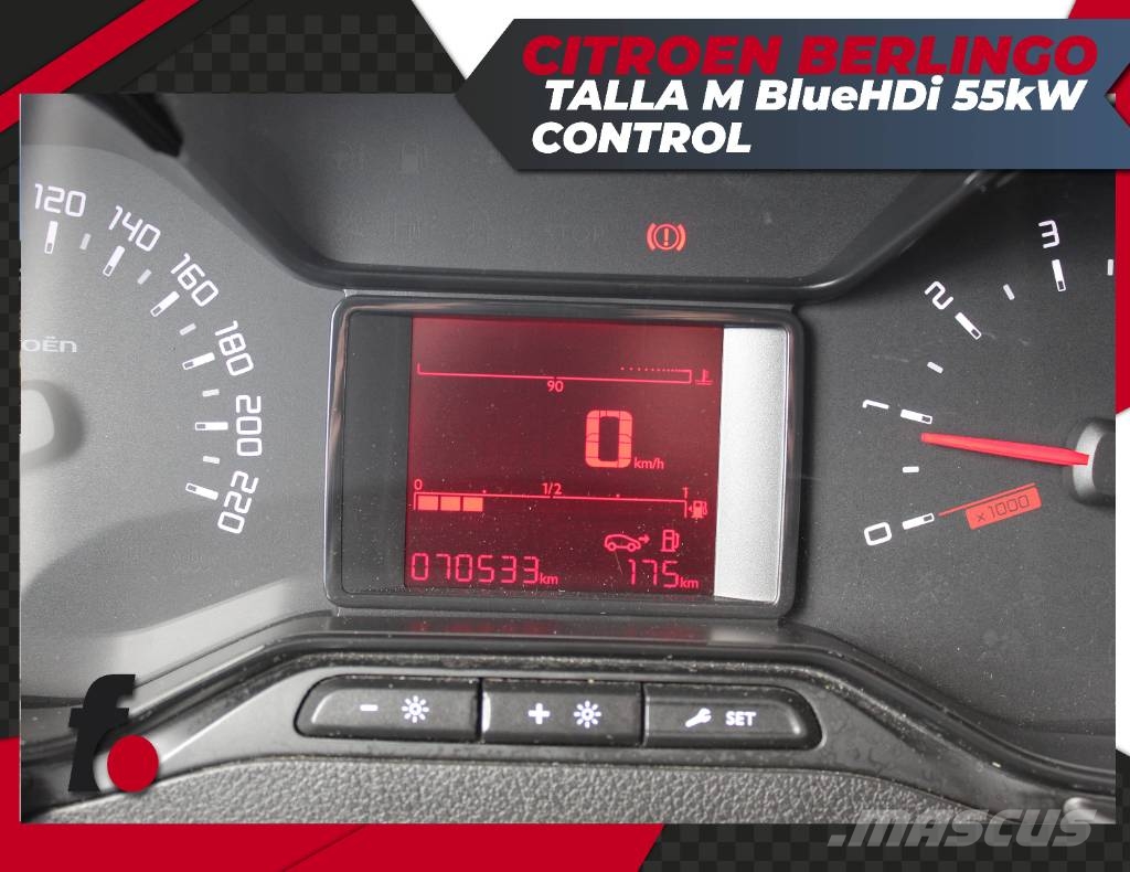 Citroën Berlingo Talla M BlueHDi 55kW CONTROL Varevogne