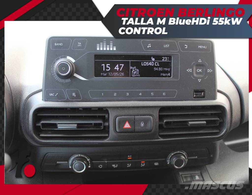Citroën Berlingo Talla M BlueHDi 55kW CONTROL Varevogne