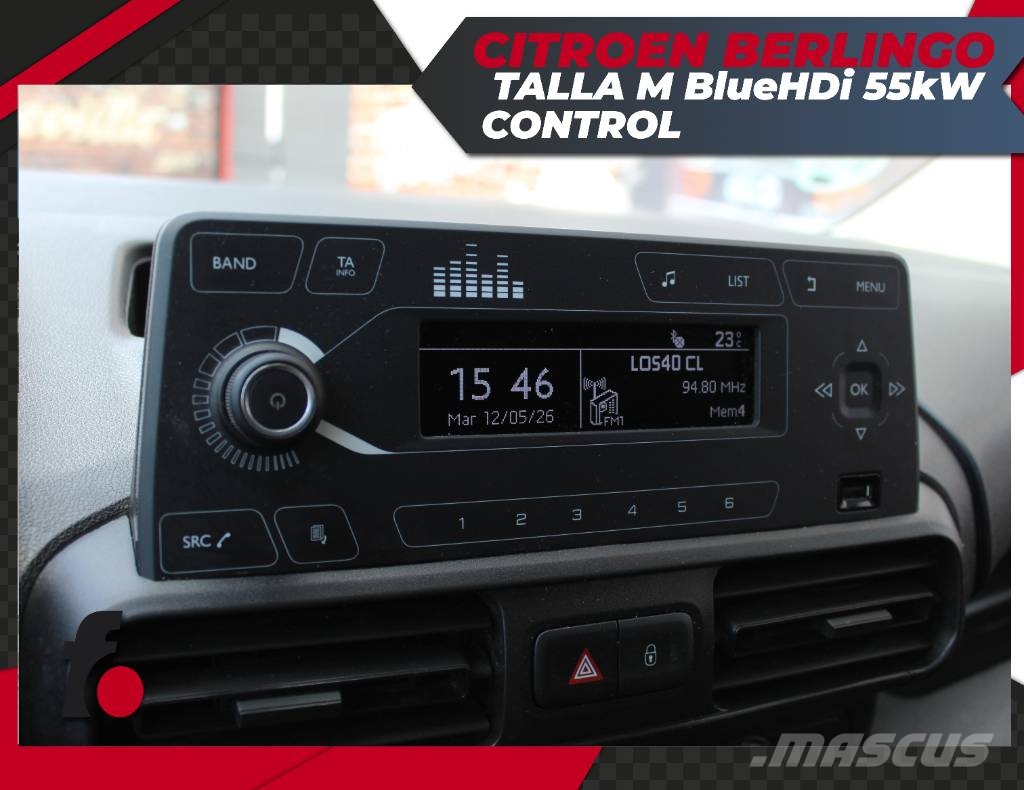 Citroën Berlingo Talla M BlueHDi 55kW CONTROL Varevogne