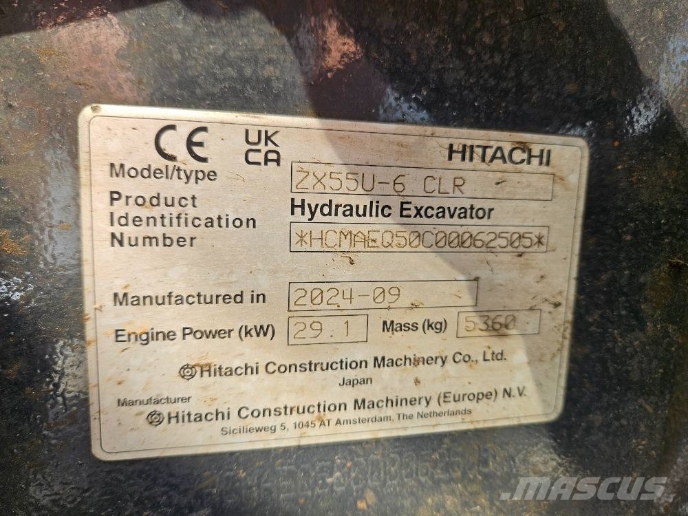 Hitachi ZX55U-6 Minibagger < 7t