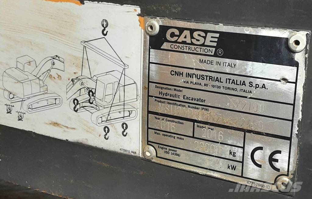 CASE CX 210 D Excavadoras de cadenas