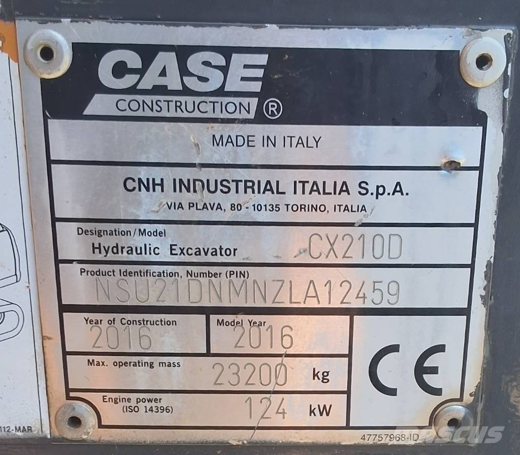 CASE CX 210 D Excavadoras de cadenas