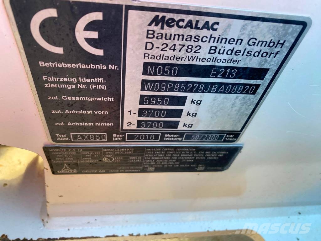 Mecalac AX 850 Gumikerekes homlokrakodók