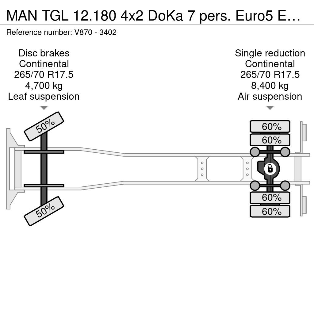 MAN TGL 12.180 4x2 DoKa 7 pers. Euro5 EEV - 2-Horse Tr Eläinkuljetusautot