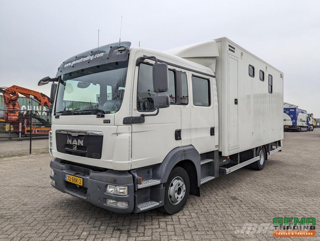 MAN TGL 12.180 4x2 DoKa 7 pers. Euro5 EEV - 2-Horse Tr Camiones para transporte de animales