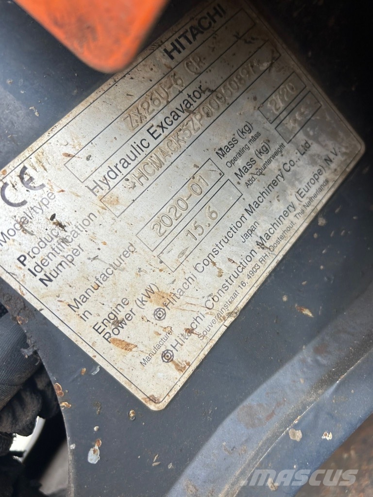 Hitachi ZX26U حفارات صغيرة أقل من 7 طن (حفارات صغيرة)