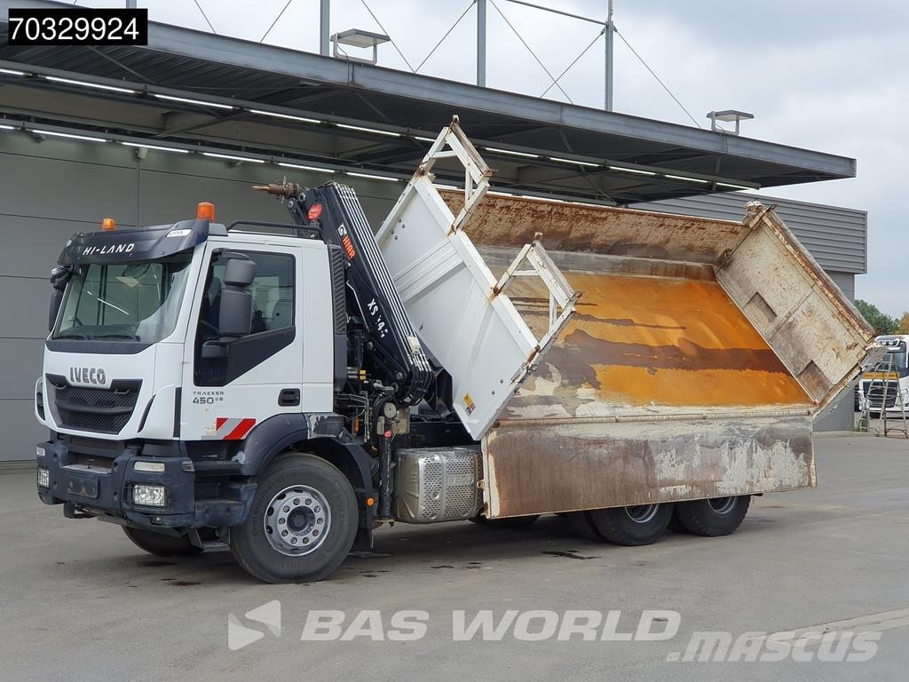 Iveco Trakker 450 6X4 HIAB 144 E-3 Hiduo Kran Crane 11m3 Caminhões basculantes