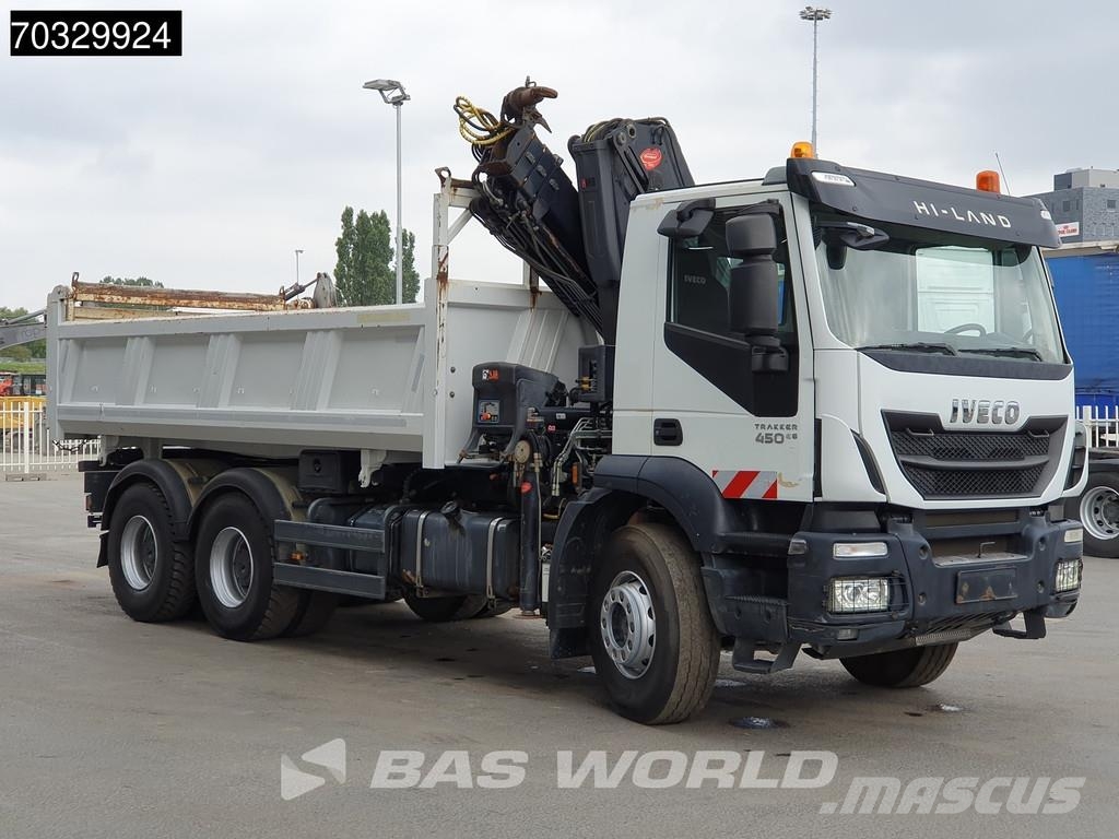 Iveco Trakker 450 6X4 HIAB 144 E-3 Hiduo Kran Crane 11m3 Caminhões basculantes