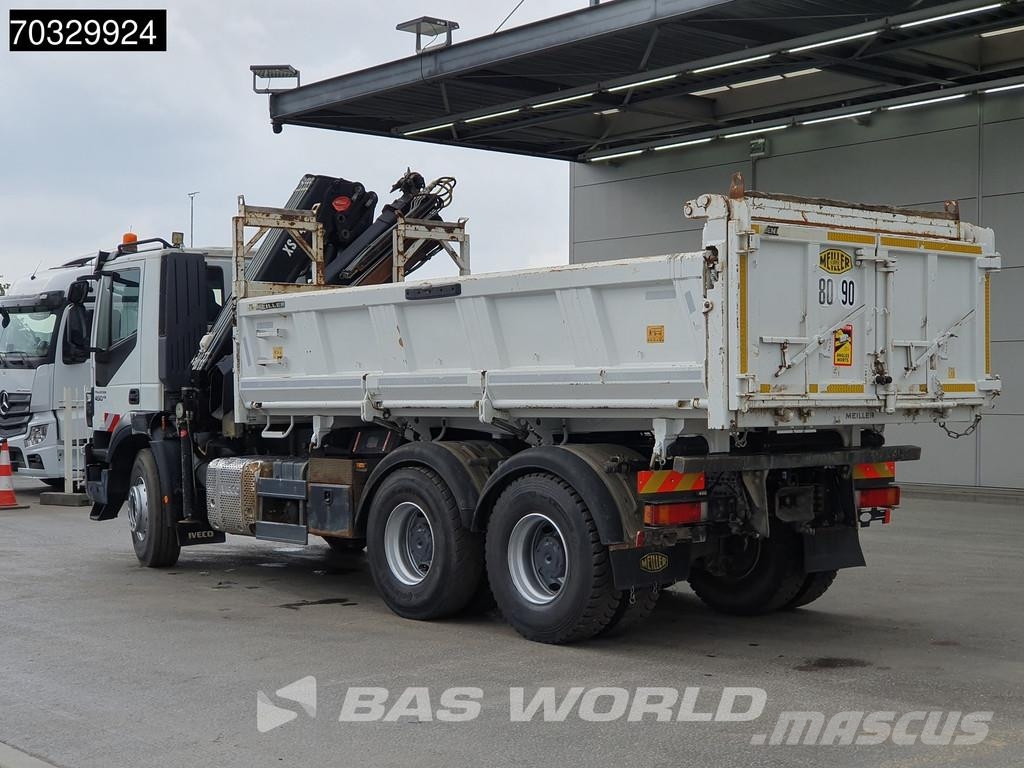 Iveco Trakker 450 6X4 HIAB 144 E-3 Hiduo Kran Crane 11m3 Caminhões basculantes