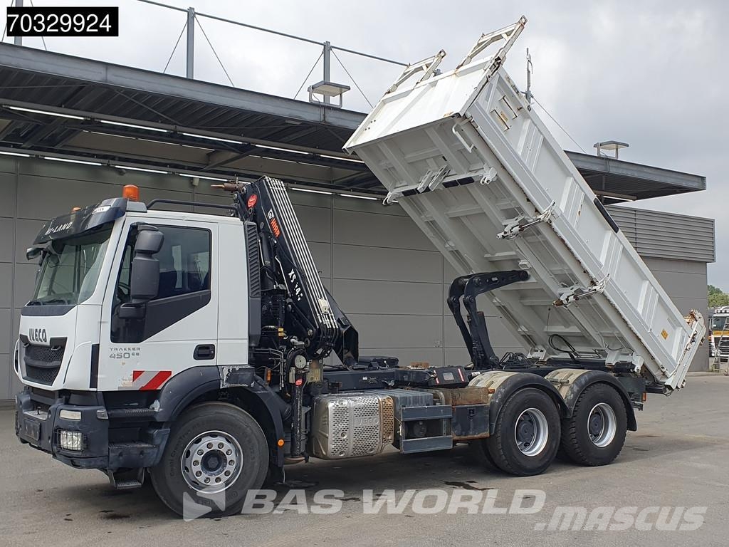 Iveco Trakker 450 6X4 HIAB 144 E-3 Hiduo Kran Crane 11m3 Caminhões basculantes