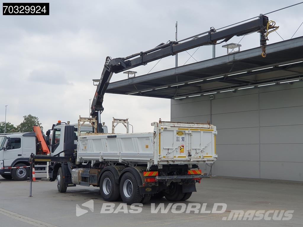 Iveco Trakker 450 6X4 HIAB 144 E-3 Hiduo Kran Crane 11m3 Caminhões basculantes