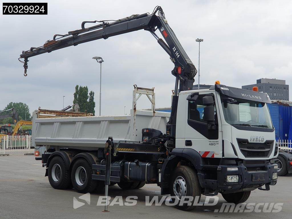 Iveco Trakker 450 6X4 HIAB 144 E-3 Hiduo Kran Crane 11m3 Caminhões basculantes