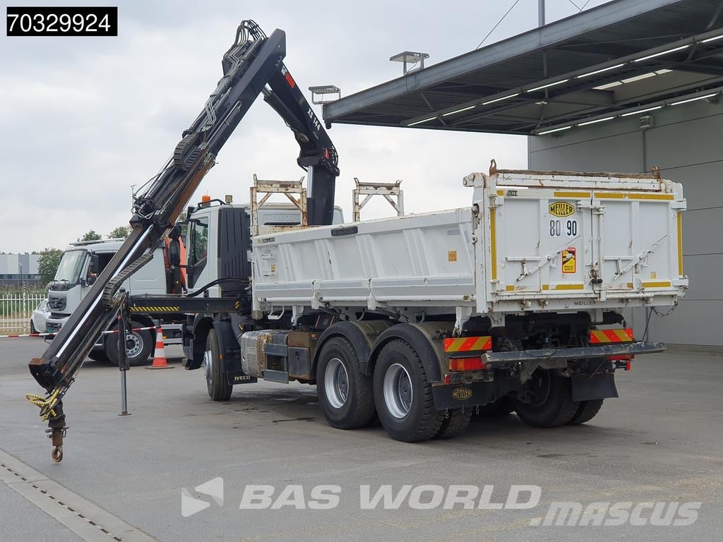 Iveco Trakker 450 6X4 HIAB 144 E-3 Hiduo Kran Crane 11m3 Caminhões basculantes