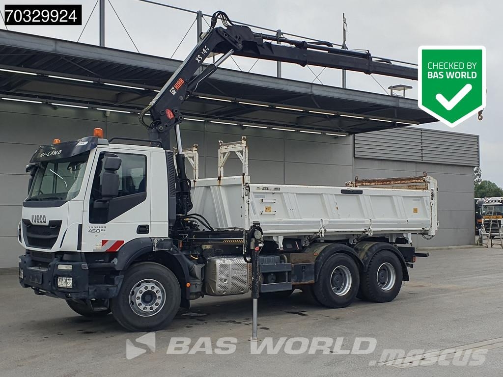 Iveco Trakker 450 6X4 HIAB 144 E-3 Hiduo Kran Crane 11m3 Caminhões basculantes