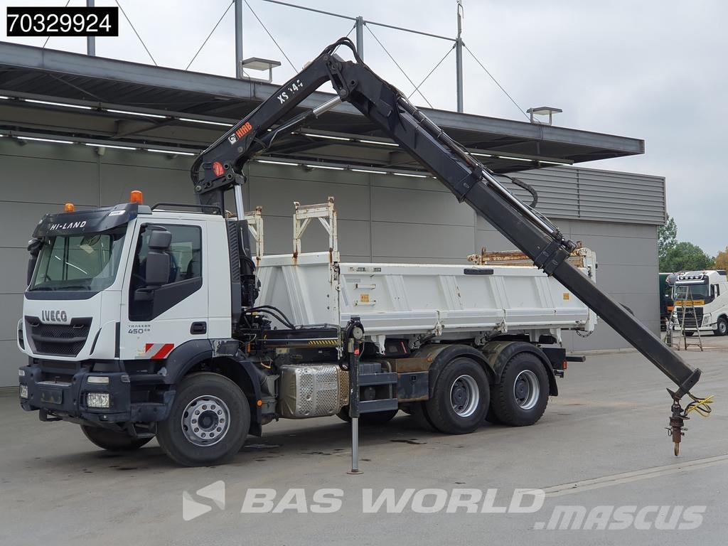 Iveco Trakker 450 6X4 HIAB 144 E-3 Hiduo Kran Crane 11m3 Caminhões basculantes