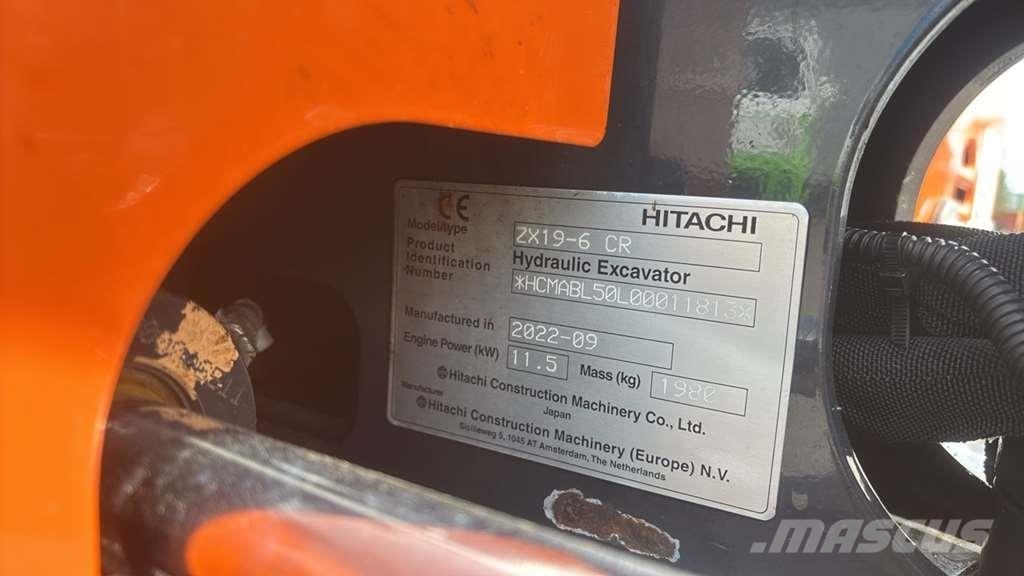 Hitachi ZX19-6 Minigraafmachines < 7t