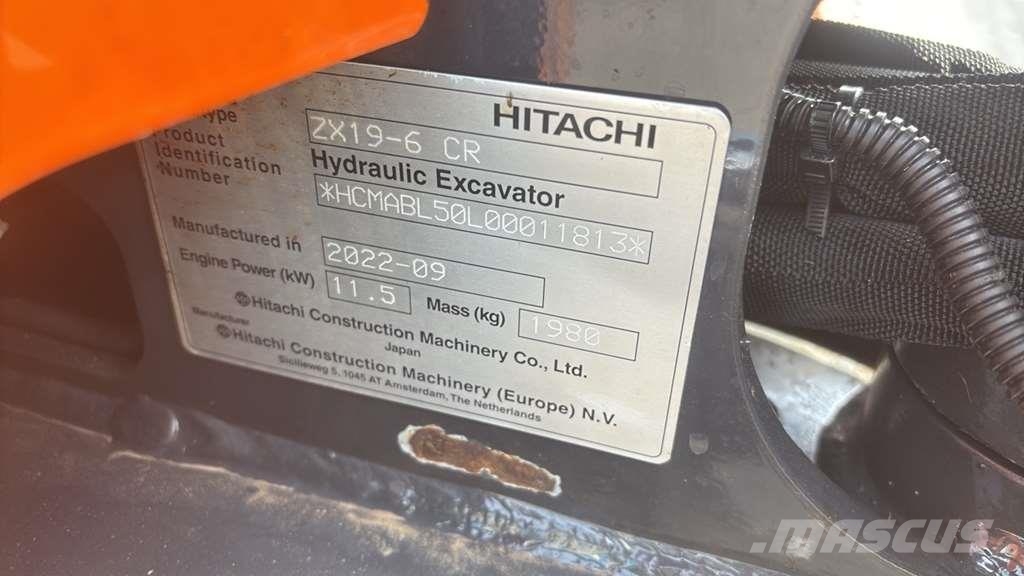 Hitachi ZX19-6 Minigraafmachines < 7t