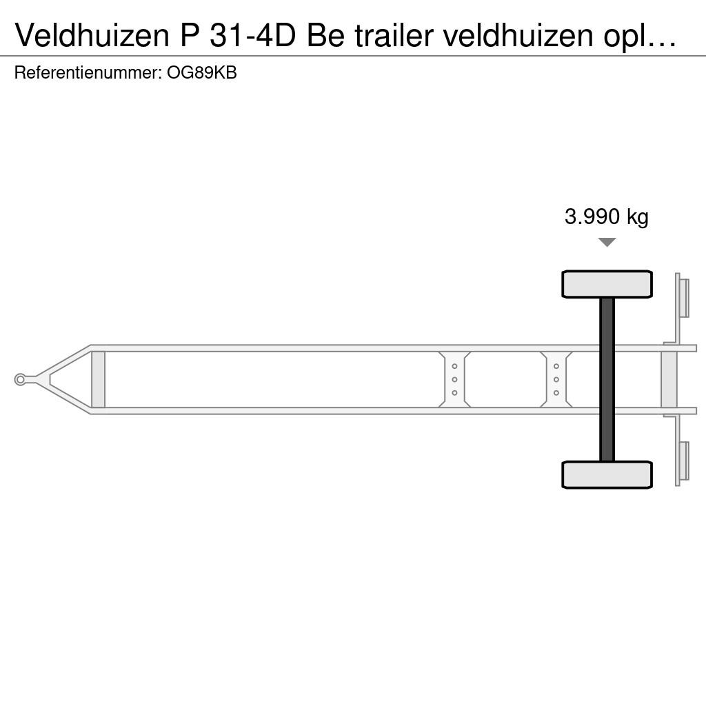 Veldhuizen P 31-4D Be trailer veldhuizen oplegger lier Επίπεδες/πλευρικώς ανοιγόμενες ρυμούλκες