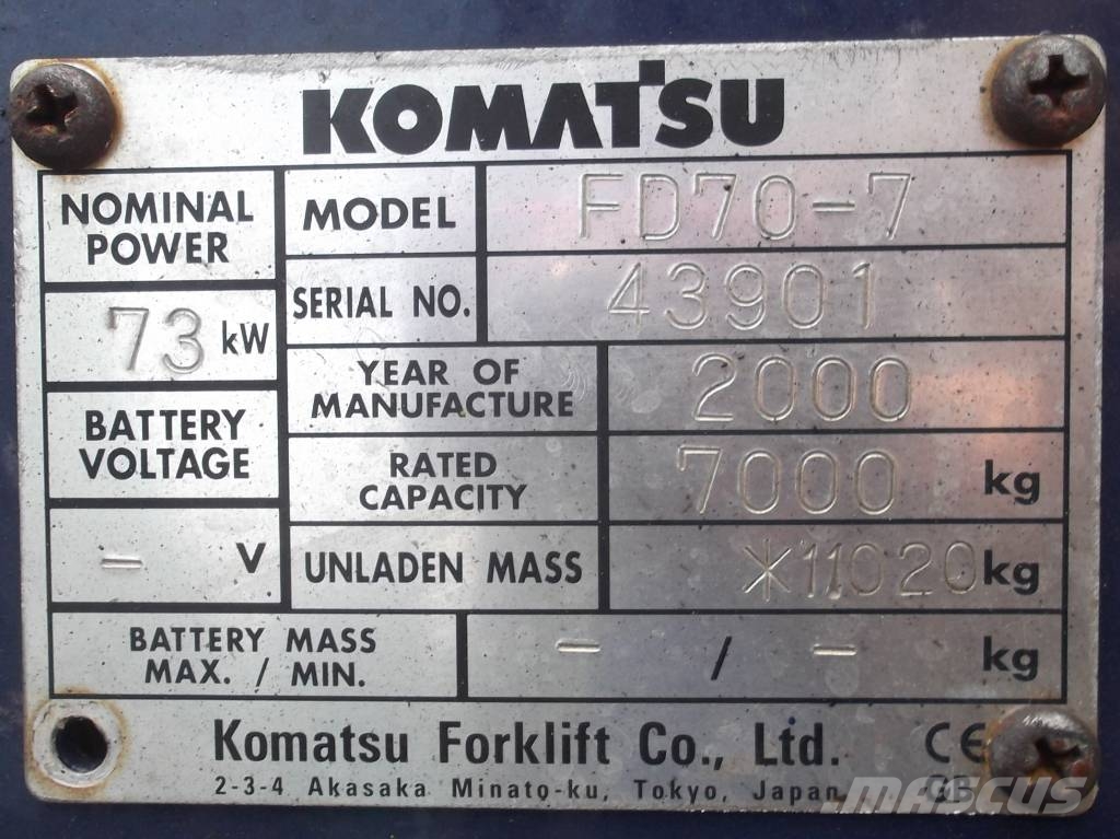 Komatsu FD70T-7 LEO V-3659 IO Camiones diesel