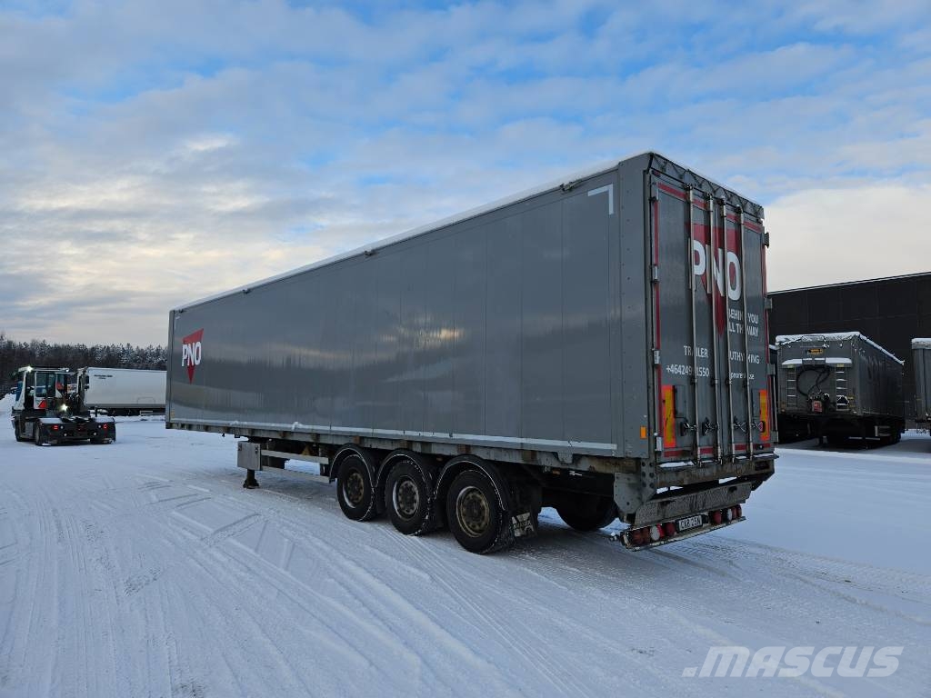 Kraker MOVING FLOOR WITH HYDRAULIC OPENSIDE -LIFTING AXLE أنصاف المقطورات ذات سطح متحرك