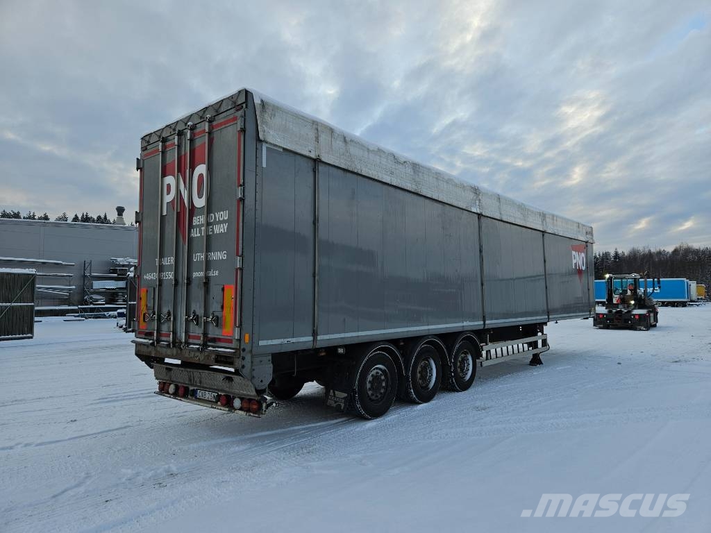Kraker MOVING FLOOR WITH HYDRAULIC OPENSIDE -LIFTING AXLE أنصاف المقطورات ذات سطح متحرك