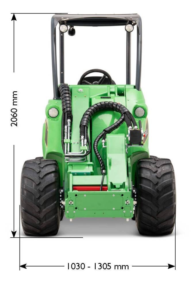 Avant e727 Elektrisk kompaktlastare – 27 kWh batteri Rataslaadurid