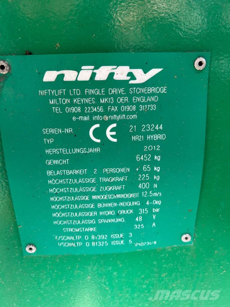 Niftylift HR 21 Hybrid رافعات سلة مفصلية