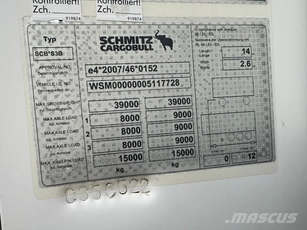 Schmitz Cargobull 3 AXLE CARRIER 1550 D/E Semirimorchi a temperatura controllata