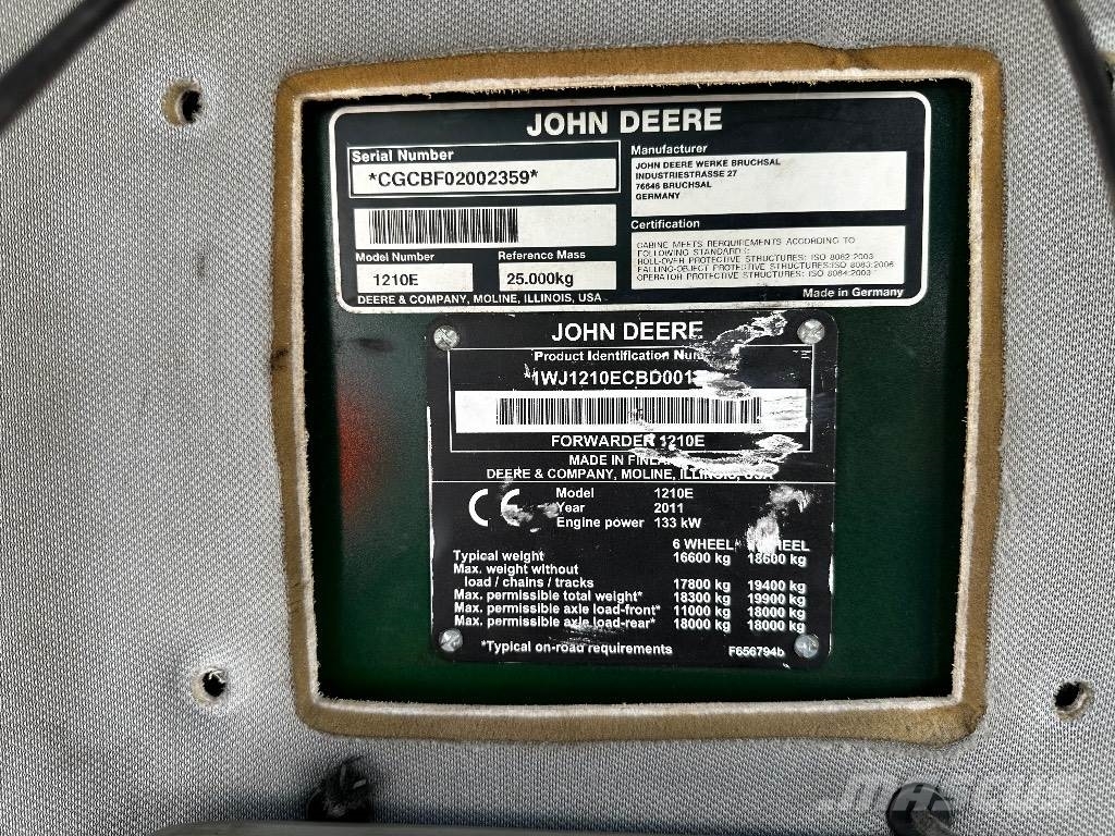 John Deere 1210E 10m CF710 KRAN Kuormatraktorit
