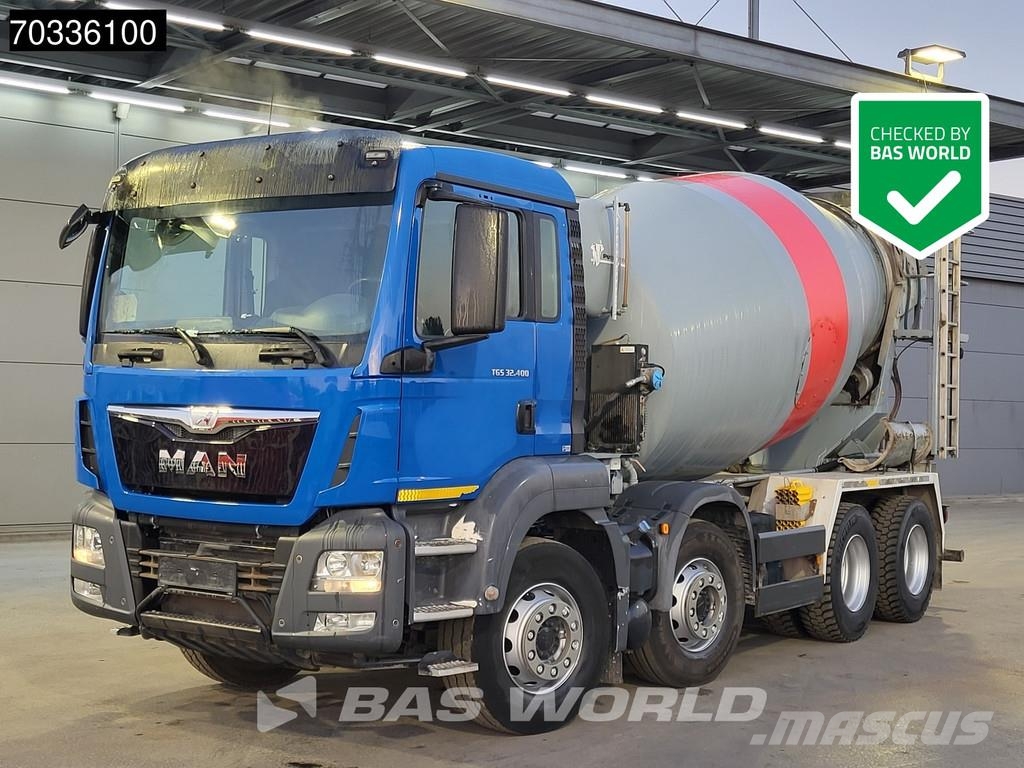 MAN TGS 32.400 8X4 9m3 mixer Steel suspension Manual E Betonmixers en pompen