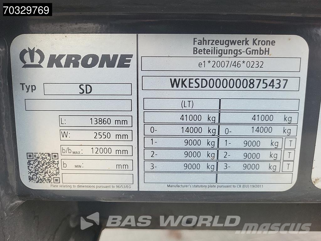 Krone SD 3 axles Curtainsiderauflieger