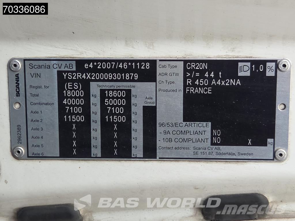 Scania R450 4X2 Retarder APK 06-2027 2xTanks PTO ACC Alco Çekiciler