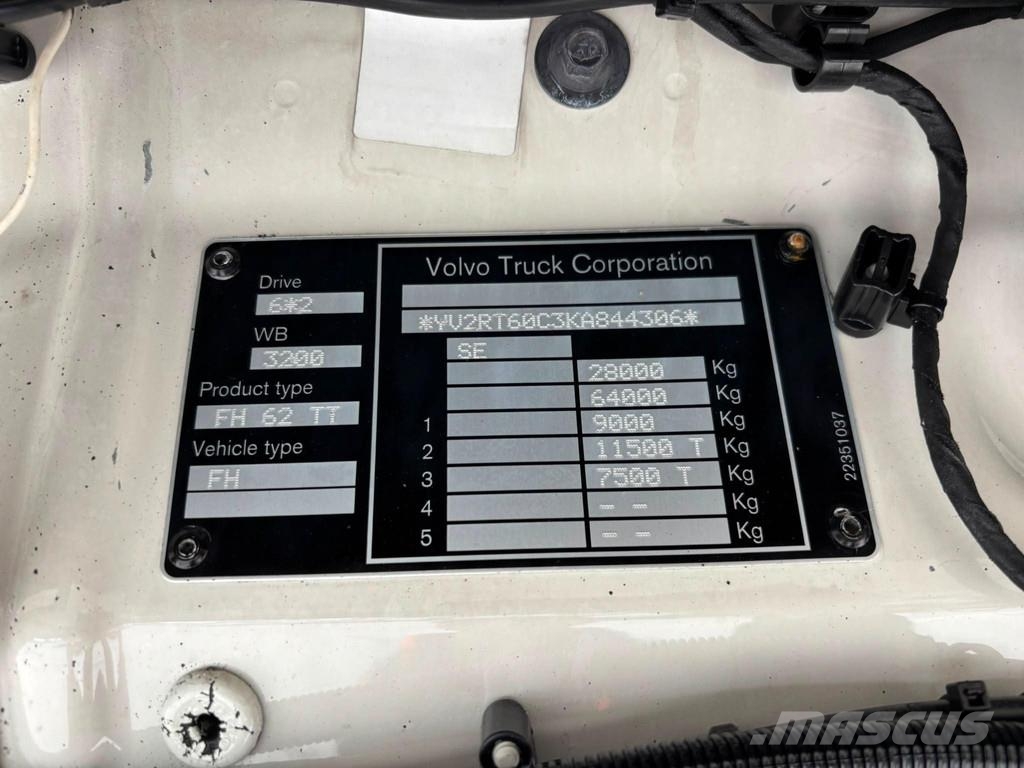 Volvo FH 540 6x2 PTO / DOUBLE BOGIE Prime Movers