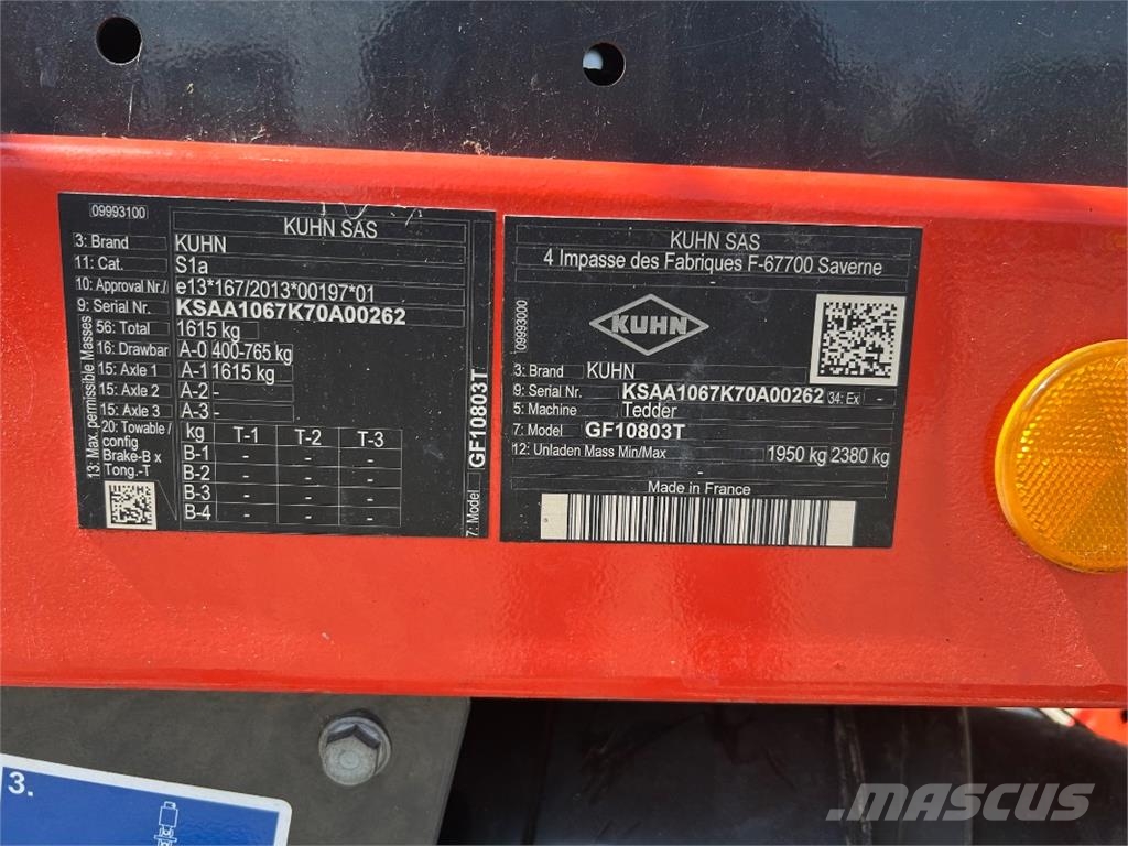 Kuhn GF 10803 T مكابس وميبسات التبن