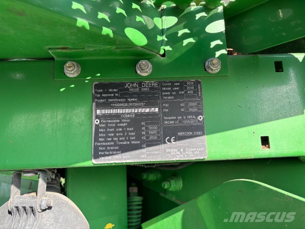 John Deere S 680 i Kombájnok