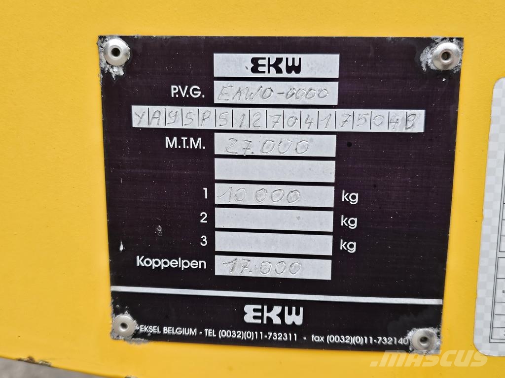 EKW KUIP / LOWBED / STEERING AXLE / TIEFBETT نصف مقطورة مسطحة منخفضة