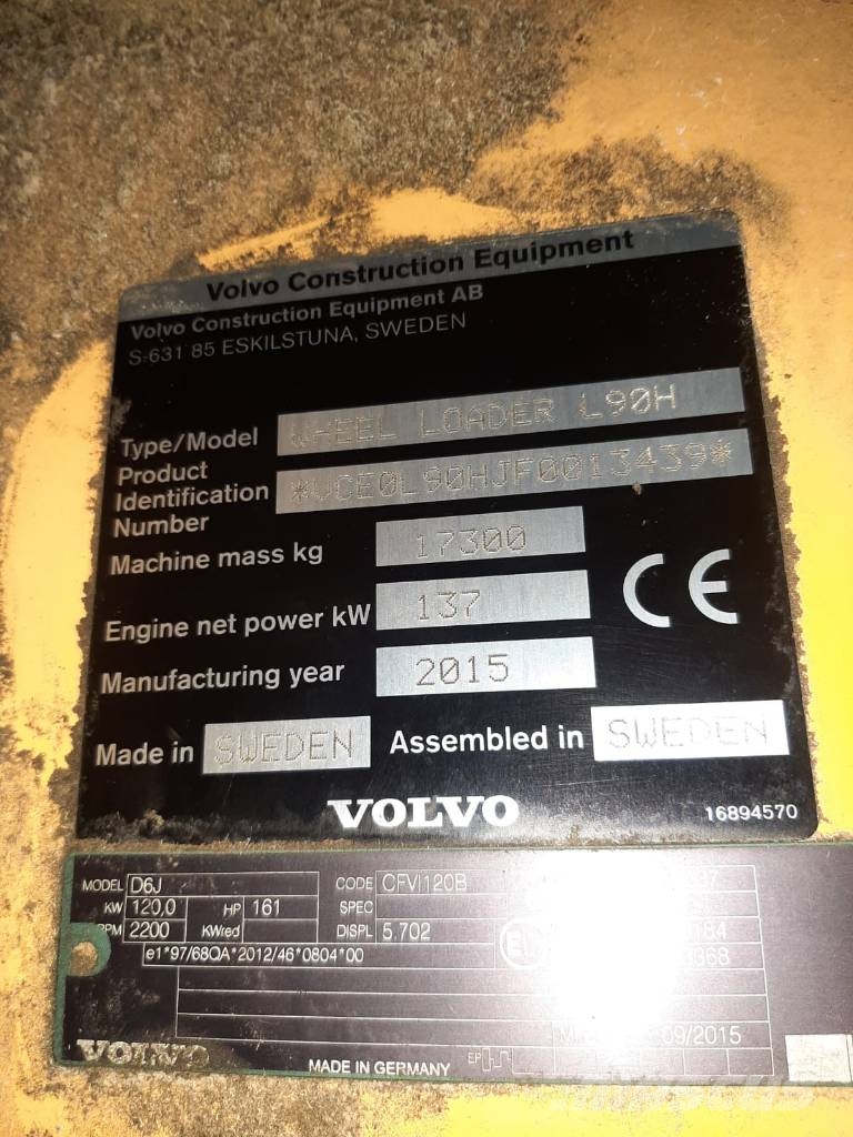 Volvo L 90 H Ładowarki kołowe