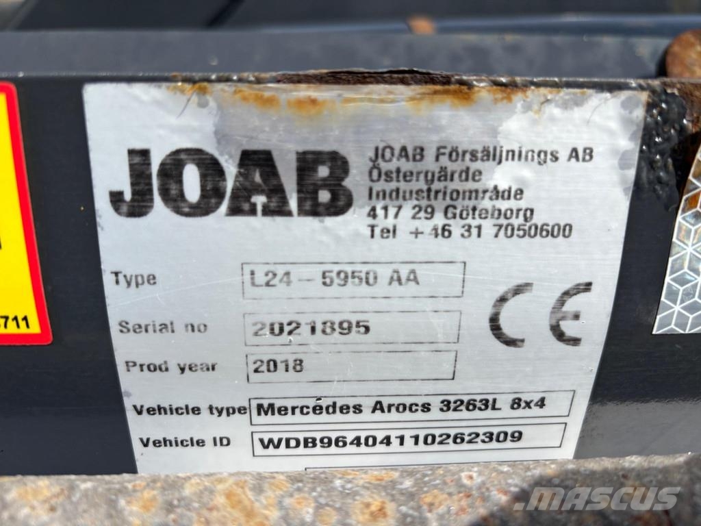 Mercedes-Benz AROCS 8x4*2 EURO6 + JOAB 24T + 1470MM HOOKLIFT 吊鉤式起重車