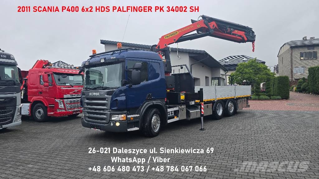 Scania P400 6x2 PALFINGER PK 34002 SH クレーントラック、ユニック車