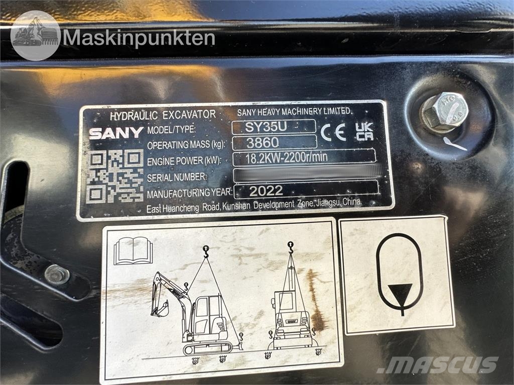 Sany SY 35U حفارات صغيرة أقل من 7 طن (حفارات صغيرة)