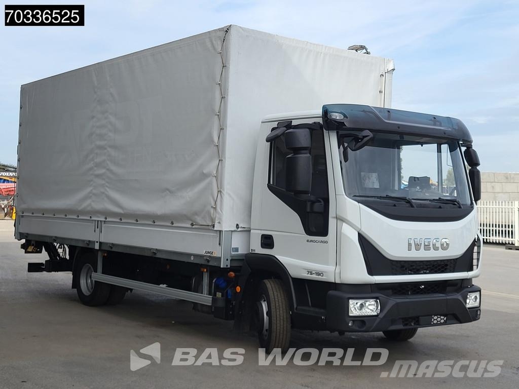 Iveco Eurocargo 75E190 4X2 8tonner 1000kg Tailgate Autom Tovornjaki s ponjavo
